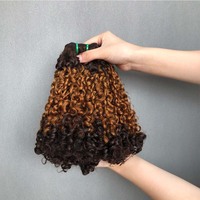 Haute qualité Super Double dessiné vierge cuticule aligné Vietnam cheveux faisceaux Pixie bouclés T4/30/4 couleur