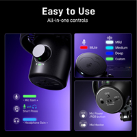 Microphone sans fil Maono DM40 Pro S avec support à bras ferme Logiciel de moniteur direct à changement de voix USB AI
