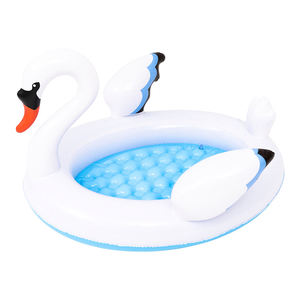 Piscine gonflable pour enfants en PVC épais et durable, blanche et bleue, pour tout-petits, pour jardin extérieur - Product Image 3