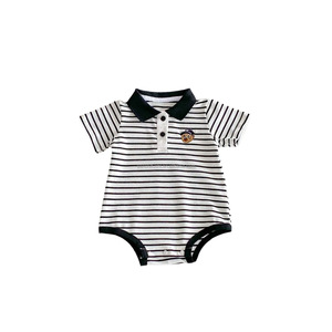 D1841 Combinaison d'été pour bébés garçons, super mignonne, fine, style polo, 100% coton, 100 jours - Product Image 6
