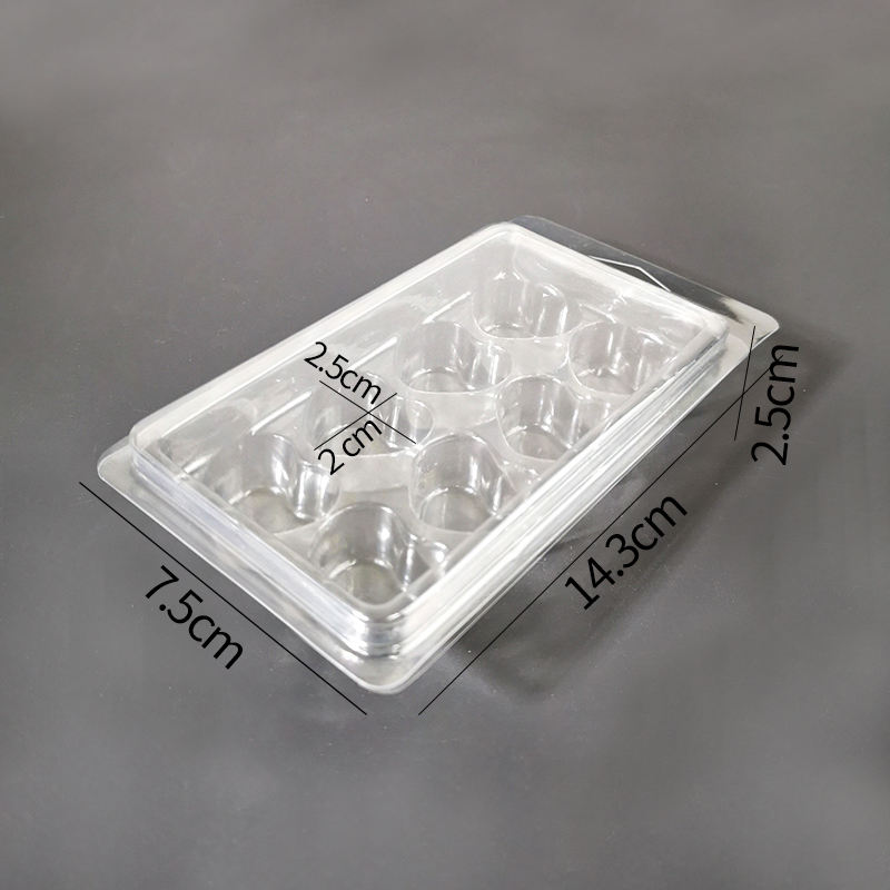 8-grid heart-shaped wax box