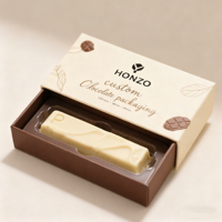 Boîte d'emballage en papier rigide biodégradable à encre de soja écologique avec gaufrage, taille personnalisée pour cadeaux, chocolats, vente en gros