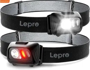 GearLight LE lepro BH800 Lepro LED Linterna frontal 1500Lux 6 modos de iluminación y luz roja recargable con sensor de movimiento