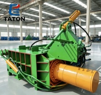 Presse à balles horizontale hydraulique TANTONG haute densité en acier inoxydable et alliage d'aluminium pour ferraille, moteur haute productivité et économe en énergie