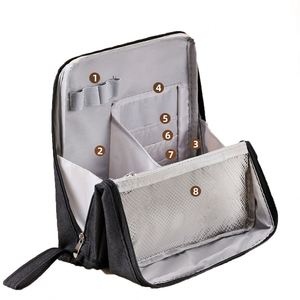 Large Capacity Makeup Bag Portable Vertical Design Cosmetic Organizer for Women - Product Image 1