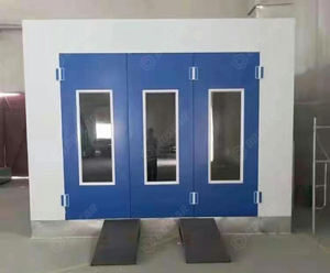 Fabrika özelleştirilmiş otomatik sprey kabini oda 7m x 4m dizel/elektrikli ısıtma araba vücut pişirme fırını boya kutusu boyama kabin - Product Image 4