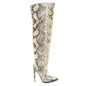 Surdimensionné Cuisse Haute Boîte de Nuit <span class=keywords><strong>Sexy</strong></span> Bout Pointu Mince à talons hauts <span class=keywords><strong>cuissardes</strong></span> Serpent Bottes pour Les Femmes - Product Image 2