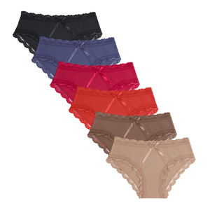HAGO String sans couture brodé en dentelle, en nylon et coton, taille mi-haute, séchage rapide, confortable et respirant, <span class=keywords><strong>Site</strong></span> indépendant - Product Image 1