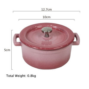 Mini-casserole émaillée en <span class=keywords><strong>fonte</strong></span> pour cuisine, <span class=keywords><strong>petite</strong></span> <span class=keywords><strong>cocotte</strong></span> - Product Image 2