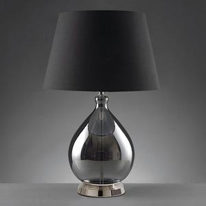 Modern <b>Pink</b> Simple Glass LED Decorative <b>Table</b> <b>Lamp</b> Flexible Fabric Cone Shade Warm White Light Large Size Bedroom Living Room - Product Image 4