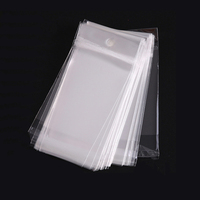Sacs d'emballage en plastique BOPP OPP transparents de petite taille avec fermeture autocollante et trou de suspension Euro pour l'affichage et l'emballage d'accessoires de bijouterie
