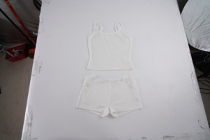 Women's Butterfly Strap Cami Top Shorts <b>Set</b> Ribbed Knit Two Piece Lounge Wear Cute Pajama <b>Set</b> - Product Image 6