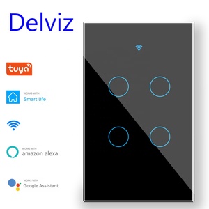 Panel de Cristal Delviz de 120 mm x 72 mm, CA 110 V~250 V, Control Inteligente por WiFi con Google Alexa y Aplicación Tuya, Interruptor Táctil Inteligente para Luz de Pared - Product Image 5