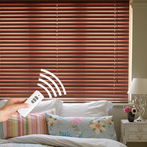 ज़िशाइन मोटर नियंत्रण लकड़ी के पर्दे बेसावुड वेनिटियन अंधा लिविंग रूम के अध्ययन के लिए अनुकूलित - Product Image 1