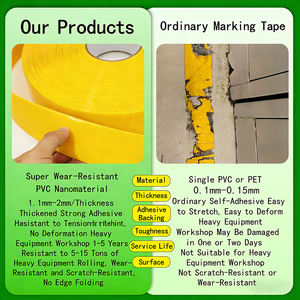 <span class=keywords><strong>Ruban</strong></span> de marquage au sol imperméable 6S, durable et épais, pour usage industriel, disponible en différentes couleurs et largeurs pour l'avertissement des dangers - Product Image 4