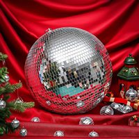 Boule disco miroir de luxe en sequins argentés, or rose et violets, 10cm-60cm, pour décoration de mariage et fournitures de fête