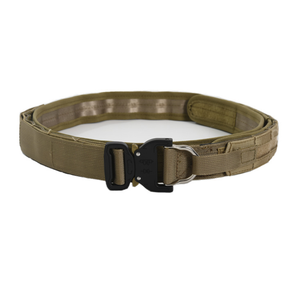 เข็มขัดยุทธวิธี GB00306 โพลีเอสเตอร์ ไนลอน สีดำ สีกากี สีเขียว ระบายอากาศได้ดี 2 ชั้น พร้อมห่วงเกี่ยวสำหรับกู้ภัยและการต่อสู้ - Product Image 3