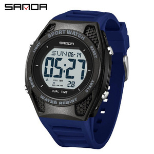 SANDA 2224 นาฬิกาดิจิตอลนักเรียนสไตล์มินิมอล นาฬิกาข้อมือกันน้ำ 50 เมตร พร้อมนาฬิกาจับเวลา จอแสดงผลเรืองแสง นาฬิกาปลุก และเวลาแบบคู่ - Product Image 2