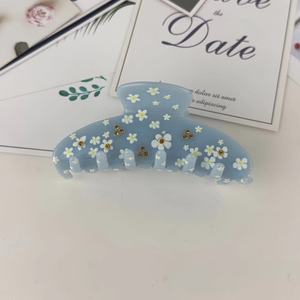 Pinza para el pelo <span class=keywords><strong>de</strong></span> acetato con estampado <span class=keywords><strong>de</strong></span> broma fresca para <span class=keywords><strong>mujer</strong></span>, tocado <span class=keywords><strong>de</strong></span> diseño francés con incrustaciones <span class=keywords><strong>de</strong></span> diamantes para estilo <span class=keywords><strong>de</strong></span> fiesta dulce - Product Image 4