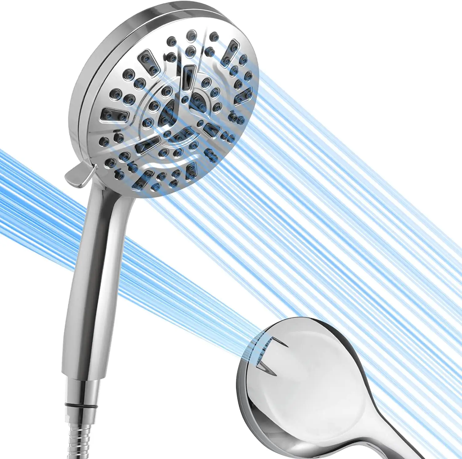 Duschkopf-Filtro filtro 8 + 2 de alta pressão chuveiro portátil, ABS Mangueira Water Saving Portátil Handheld Banheiro chuva Chuveiro