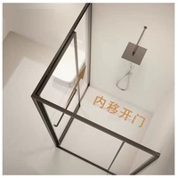 Nouvelle Cabine de Douche d'Angle Coulissante Latérale Design Moderne Verre Trempé 8mm Porte de Douche Encadrée en Acier Inoxydable 304 pour Hôtels et Villas