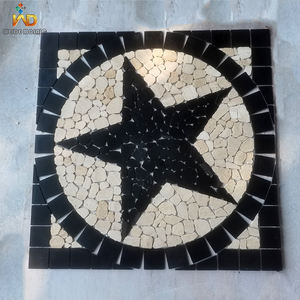 Đá Cẩm Thạch <span class=keywords><strong>travertine</strong></span> <span class=keywords><strong>Texas</strong></span> Sao khảm huy chương 36 inch x 36 inch khảm đá cẩm thạch huy chương cho ngoài trời và trong nhà - Product Image 1