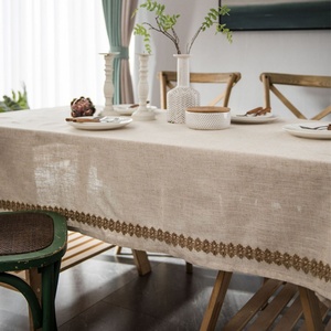 Hot Selling Tassels <b>Table</b> Cover <b>Linen</b> <b>Table</b> <b>Cloth</b> Classic Hotel Customizable 100% Ruffled Natural Easy Washed Home Solid Color - Product Image 5