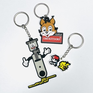 Custom Soft PVC Keychain Keyring Soft Rubber Keychains 2D/3D Rubber With DIY Logo
