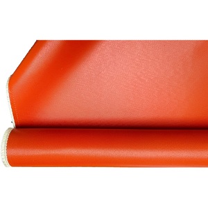 Red Silicone Coated <strong>Fiberglass</strong> Fabric Flexible Ductwork Connector Material - Product Image 1