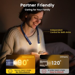 Đèn đọc sách cổ linh hoạt, thoải mái, di động Glocusent, sạc USB, rảnh tay - Product Image 3