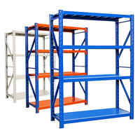 Étagère de rangement en acier à profilés perforés, 4 niveaux, résistante à la rouille, légère, gain de place, prix attractif
