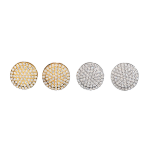 Boucles d'oreilles clous en argent 925 plaqué or, motif fleur hip-hop, avec halo de moissanite et diamants, plusieurs tailles, vente en gros, cadeau de luxe unisexe pour fête - Product Image 6