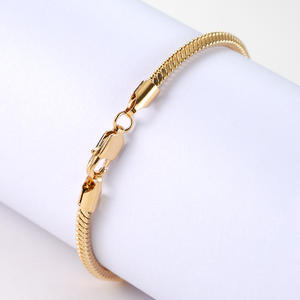 Moda Simple 2mm brillante fuerte elegante <span class=keywords><strong>caballero</strong></span> Acero inoxidable cuadrado serpiente cadena hombres pulsera - Product Image 2