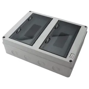 IP65 HT 24 vías impermeable al aire libre caja de distribución eléctrica disyuntor MCB de plástico de caja de alambre