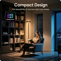 Lámpara de Pie LED Súper Brillante con Control Remoto, Temperatura de Color Ajustable y Temporizador para Sala de Estar, Dormitorio y Lectura