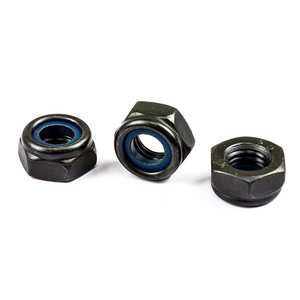 Écrou <span class=keywords><strong>de</strong></span> blocage en nylon noir Écrou hexagonal autobloquant anti-dégagement en acier au carbone M3/M6/M8/M24 avec finition plaquée pour usage industriel - Product Image 3