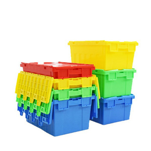 Giá tốt nhất nestable PP lưu trữ di động add-on có nắp đậy Xe Đẩy Xếp chồng thân thiện với môi nhựa <span class=keywords><strong>container</strong></span> thùng hộp - Product Image 4