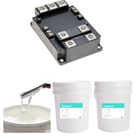 Gel silicone isolant électrique Hanast, liquide, bicomposant, silicone élastomère transparent, étanche IP68, connecteur électrique