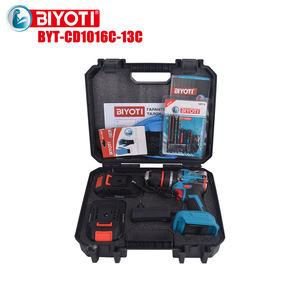 Perceuse à percussion sans fil au lithium BIYOTI 13 mm, perceuse électrique sans balais portable 21 V, ensemble d'outils de perceuse à main - Product Image 2