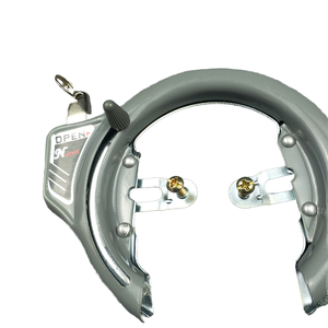 Lucchetto per Bicicletta di Alta Qualità in Acciaio Saimeng Grigio Chiaro con Vernice Elettroforetica Giapponese, a Forma di Ferro di Cavallo, Autodistruttivo con 2 Chiavi - Product Image 2