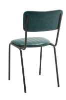 Chaise de comptoir traditionnelle en fer pour café commercial, version basse, dossier haut, durable, vente en gros d'usine
