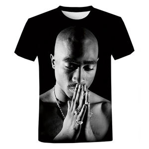 T-shirt Uomo Rapper <span class=keywords><strong>Tupac</strong></span> 2Pac Hiphop con Stampa Digitale 3D Personalizzabile – Spedizione Gratuita - Product Image 6