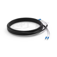 Câble de brassage fibre optique blindé tactique 2/4 cœurs LC SC ST FC 50-200m LSZH TPU pré-terminé pour réseau extérieur