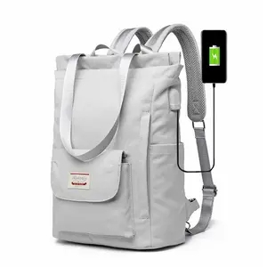 男性と女性のためのラップトップのための15インチ多機能防水バックパックはボディバッグを渡ることができます旅行学校のバックパックUsb充電