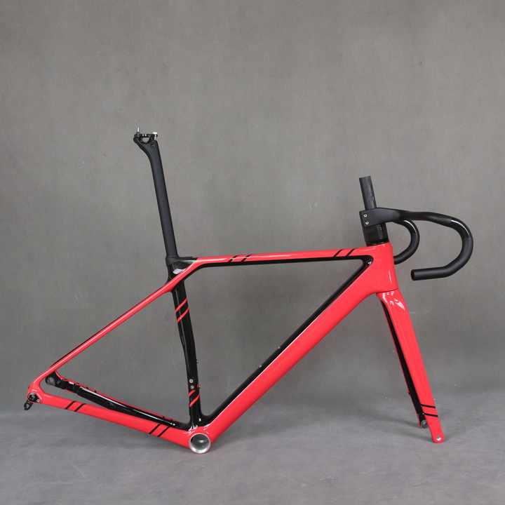 Pintura personalizada de fibra de carbono T1000 disco cuadro de bicicleta de carretera FM202 T47 hilo enrutamiento de cables internos