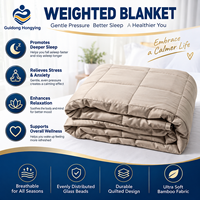 Couverture lestée chauffante multi-tailles, 100 % fibre de bambou, garnissage en billes de verre, couleur unie, couette matelassée pour la maison et les voyages
