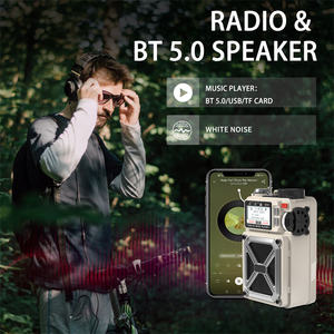 مكبرات صوت محمولة BT FM/من نوع رديء قابلة لإعادة الشحن مشغل موسيقى 4000mH كرنك للطوارئ طراز قديم - Product Image 6