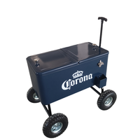 Glacière légère jaune 80QT avec couvercle en fer, super isolation, pour véhicule, jardin, plage, voyage