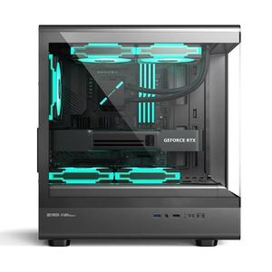 Boîtier PC Mini Tour Hurricane Beast M-ATX, compatible avec les cartes mères <span class=keywords><strong>ITX</strong></span> et le refroidissement liquide de 240 mm, panneau latéral en verre trempé, ordinateur de jeu - Product Image 6