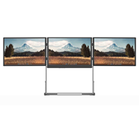 Moniteur portable triple écran 16 pouces 2.5K IPS LCD 400 Nits Type C 60 Hz pour les entreprises